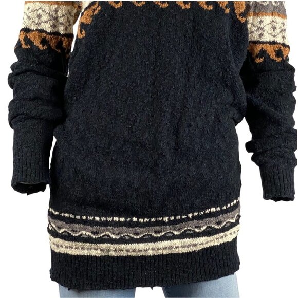 ETERNAL SUNSHINE 100% Cotton Mixed-Texture Long Sweater M/L - Picture 3 of 9